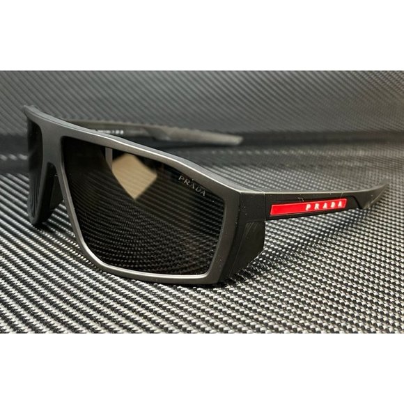 Mens Prada Matte Black 67mm Sunglasses - Picture 1 of 4